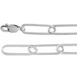 Large paper-clip chain in sterling silver, 18-inch necklace silver variant--Sterling-silver variant--16in variant--18in variant--20in variant--7in