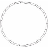 Large paper-clip chain in sterling silver, 20-inch necklace silver variant--Sterling-silver variant--16in variant--18in variant--20in variant--7in