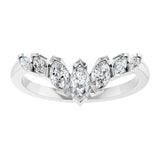 Marquise Diamond Contour Band in White Gold variant--14K-white-gold variant--Diamond-Lab variant--Diamond-Nat variant--Platinum