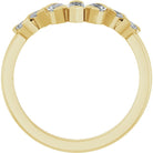 Side View of Marquise Diamond Contour Band in Yellow Gold