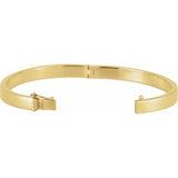 14K Yellow 6 mm Tube Hinged Bangle 7" Bracelet yellow gold variant--14K-yellow-gold variant--6mm