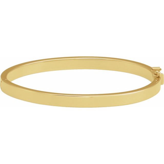 Hinged bangle bracelet in 14K white gold, product detail yellow gold variant--14K-yellow-gold variant--5mm