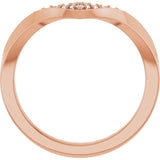 Side View of Curved Diamond Contour Band in Rose Gold variant--14K-rose-gold variant--Diamond-Nat variant--Diamond-Lab