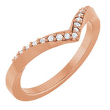 Curved diamond contour band in 14K rose gold variant--14K-rose-gold variant--Diamond-Nat variant--Diamond-Lab