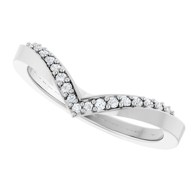 Curved Diamond Contour Ring in White Gold variant--14K-white-gold variant--Diamond-Nat variant--Diamond-Lab variant--Platinum
