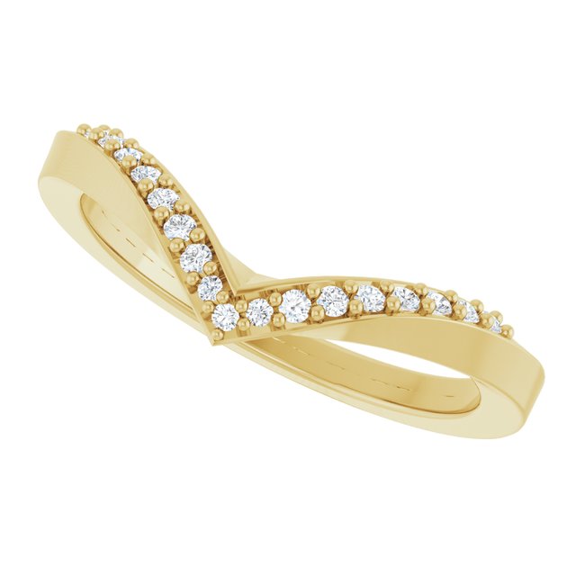Curved Diamond Contour Ring in Yellow Gold variant--14K-yellow-gold variant--Diamond-Nat variant--Diamond-Lab