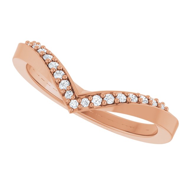 Curved Diamond Contour Ring in Rose Gold variant--14K-rose-gold variant--Diamond-Nat variant--Diamond-Lab