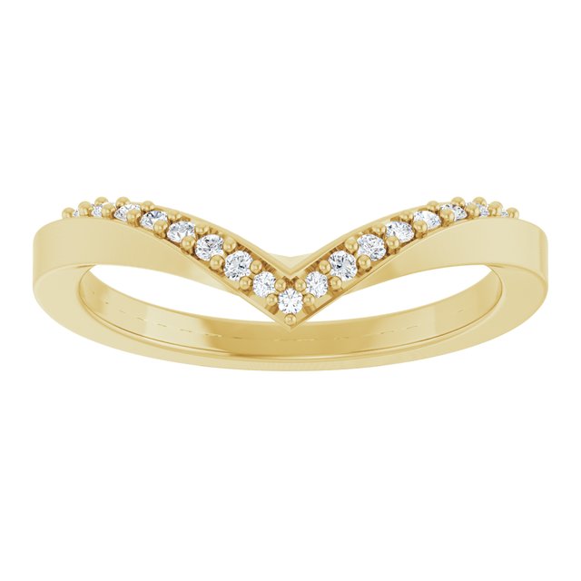 Curved Diamond Contour Band in Yellow Gold variant--14K-yellow-gold variant--Diamond-Nat variant--Diamond-Lab