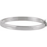 Stacked hinged bangle bracelets in mixed metals Silver variant--Sterling-Silver variant--6mm
