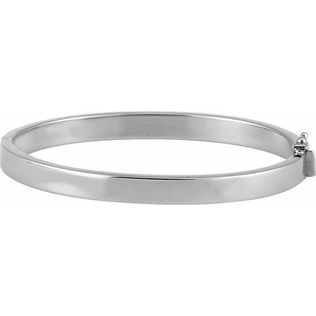 Stacked hinged bangle bracelets in mixed metals Silver variant--Sterling-Silver variant--6mm