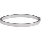 Hinged bangle bracelet in sterling silver, on wrist styling white gold Silver variant--14K-white-gold variant--5mm variant--Sterling-Silver