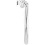 Side View of Diamond Wave Band in White Gold variant--14K-white-gold variant--Diamond-Nat variant--Diamond-Lab variant--Platinum