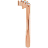 Side View of Diamond Wave Band in Rose Gold variant--14K-rose-gold variant--Diamond-Nat variant--Diamond-Lab