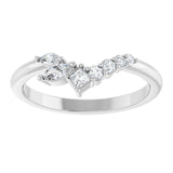 Diamond Wave Band in White Gold variant--14K-white-gold variant--Diamond-Nat variant--Diamond-Lab variant--Platinum