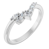 Platinum diamond wave band with natural diamonds variant--14K-white-gold variant--Diamond-Nat variant--Diamond-Lab variant--Platinum