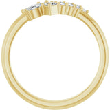 Side View of Diamond Wave Band in Yellow Gold variant--14K-white-gold variant--Diamond-Nat variant--Diamond-Lab variant--Platinum