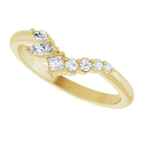 Diamond Wave Ring in Yellow Gold variant--14K-yellow-gold variant--Diamond-Nat variant--Diamond-Lab