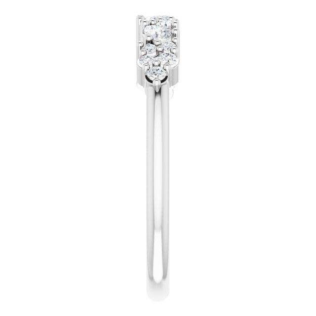 White Gold Diamond Wedding Band variant--14K-white-gold variant--Platinum