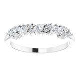 White Gold Diamond Anniversary Band variant--14K-white-gold variant--Platinum