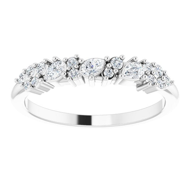 White Gold Diamond Anniversary Band variant--14K-white-gold variant--Platinum