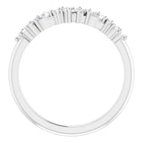 White Gold Festoon Diamond Band variant--14K-white-gold variant--Platinum