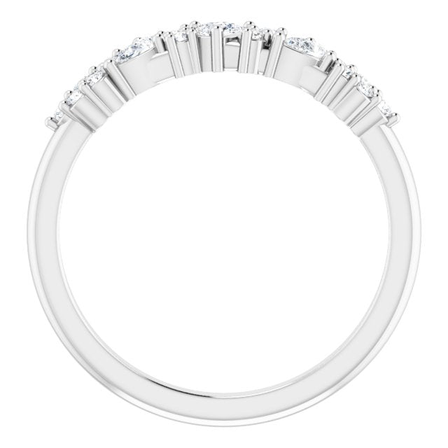 White Gold Festoon Diamond Band variant--14K-white-gold variant--Platinum