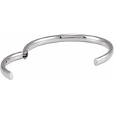 Sterling Silver 5 mm Hinged Cuff 7" Bracelet white gold Silver variant--14K-white-gold variant--5mm variant--Sterling-Silver