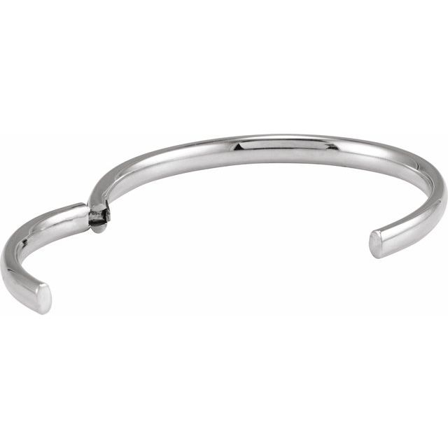 Sterling Silver 5 mm Hinged Cuff 7" Bracelet white gold Silver variant--14K-white-gold variant--5mm variant--Sterling-Silver
