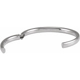 Sterling Silver 6 mm Hinged Cuff 7" Bracelet white gold Silver variant--14K-white-gold variant--6mm variant--Sterling-Silver