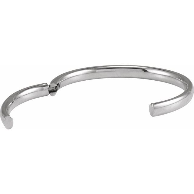 Sterling Silver 6 mm Hinged Cuff 7" Bracelet white gold Silver variant--14K-white-gold variant--6mm variant--Sterling-Silver