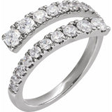 Close-up of graduated diamond swirl ring variant--14K-white-gold