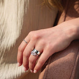 Three-Stone Setting with Emerald-Cut Side Stones