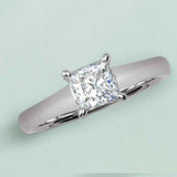 Four-prong solitaire setting designed for custom center stone