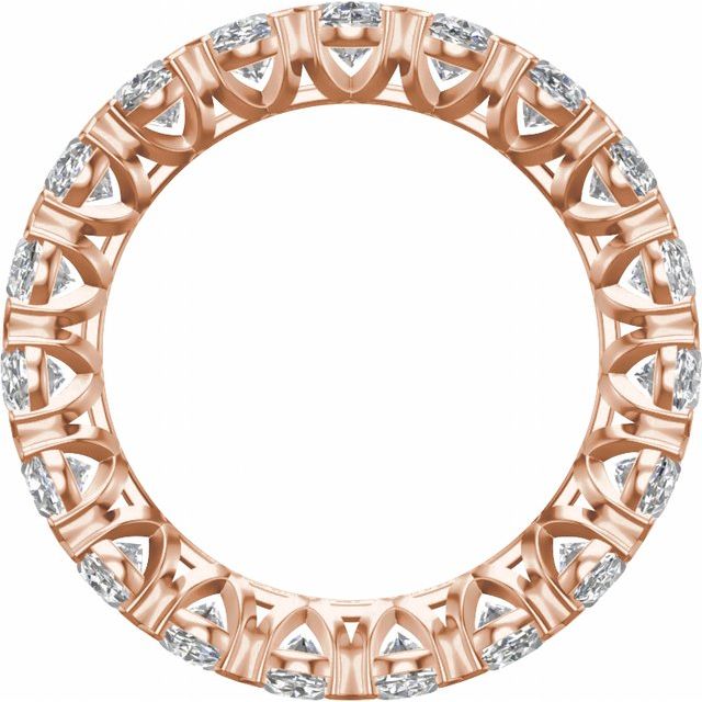 Oval-cut lab-grown diamond eternity ring in 14K gold, side profile detail variant--14K-rose-gold variant--6 variant--6.5 variant--7 variant--7.5 variant--8 variant--8.5