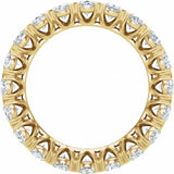 Oval-cut diamond eternity band in 14K yellow gold, close-up showing continuous diamond circle variant--14K-yellow-gold variant--6 variant--6.5 variant--7 variant--7.5 variant--8 variant--8.5