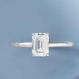 Claw-prong solitaire engagement ring setting in 14K white gold
