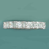 modern diamond anniversary band white gold