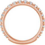 Thin diamond band in 14K gold, showing pear diamonds variant--14K-rose-gold variant--Diamond-Lab variant--1CT variant--Diamond-Nat