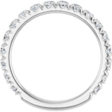 Thin diamond band in 14K gold, front view variant--14K-white-gold variant--Diamond-Lab variant--1CT variant--Diamond-Nat variant--Platinum