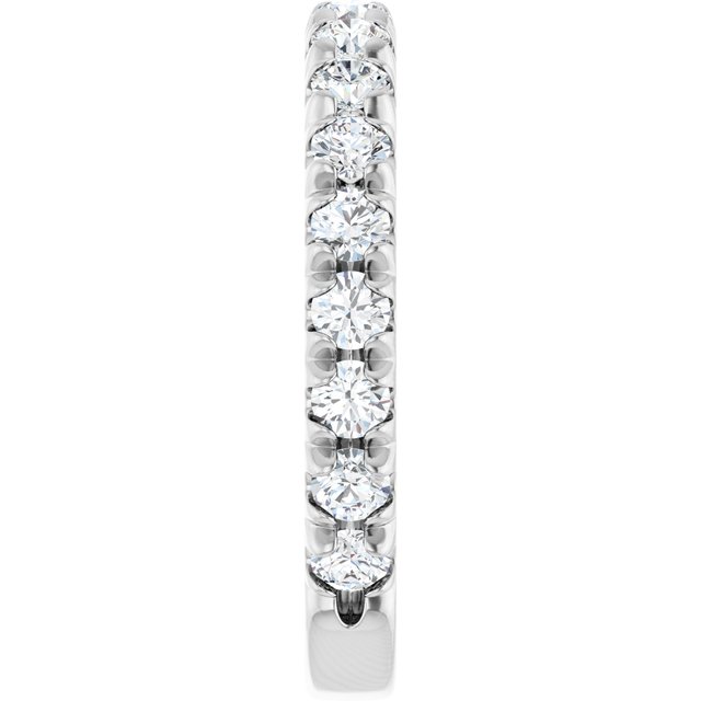 Thin diamond band in 14K gold, styled in stack variant--14K-white-gold variant--Diamond-Lab variant--1CT variant--Diamond-Nat variant--Platinum
