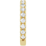 Thin diamond band in 14K gold, on hand variant--14K-yellow-gold variant--Diamond-Lab variant--1CT variant--Diamond-Nat