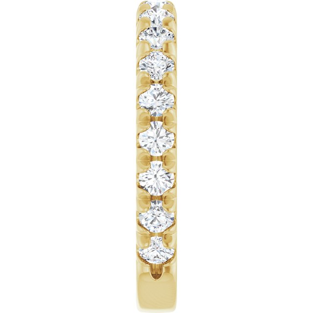 Thin diamond band in 14K gold, on hand variant--14K-yellow-gold variant--Diamond-Lab variant--1CT variant--Diamond-Nat