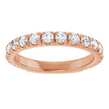 Thin diamond band in 14K gold, overhead variant--14K-rose-gold variant--Diamond-Lab variant--1CT variant--Diamond-Nat