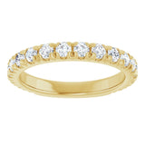 Thin diamond band in 14K gold, close-up of festoon pattern variant--14K-yellow-gold variant--Diamond-Lab variant--1CT variant--Diamond-Nat