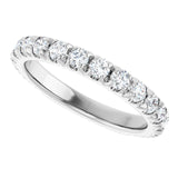 Thin diamond band in 14K gold, three-quarter angle variant--14K-white-gold variant--Diamond-Lab variant--1CT variant--Diamond-Nat variant--Platinum