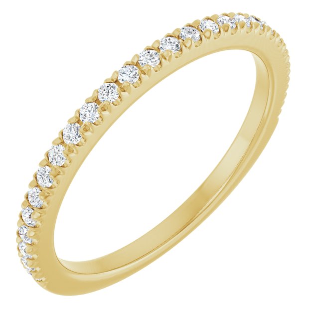 Thin diamond band in 14K gold, side profile/5-CT/5CT variant--14K-yellow-gold variant--Diamond-Lab variant--1/5CT variant--Diamond-Nat