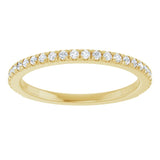 Thin diamond band in 14K gold, three-quarter angle/5-CT/5CT variant--14K-yellow-gold variant--Diamond-Lab variant--1/5CT variant--Diamond-Nat
