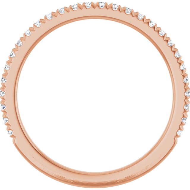 Thin diamond band in 14K gold, three-quarter angle/5-CT/5CT variant--14K-rose-gold variant--Diamond-Lab variant--1/5CT variant--Diamond-Nat