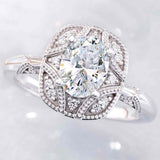Milgrain vintage engagement ring setting, alternate model view