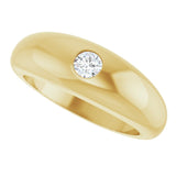 14K Rose .25CT Natural Diamond Dome Ring variant--14K-yellow-gold variant--Diamond-Nat variant--Diamond-Lab